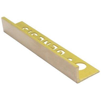 Genesis Brushed Solid Brass Tile Trim 10mm Straight 2 7m