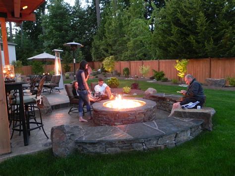 Sloped Garden Backyard Fire Fire Pit Landscaping Backyard