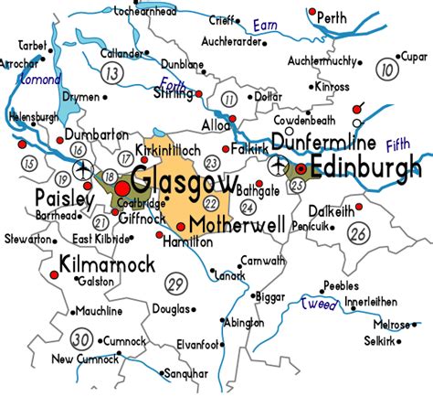 Map of North Lanarkshire Province Area