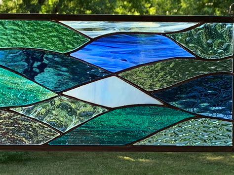 Honeydewglass Stained Glass Ocean Waves X Etsy