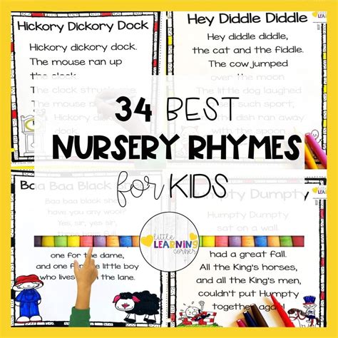 37 Best Nursery Rhymes for Kids (Activities and Lyrics) - Little ...