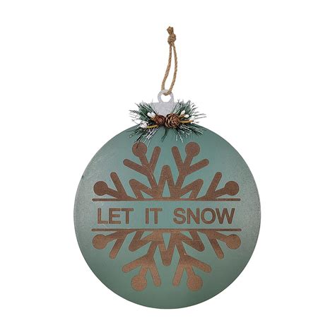 Wooden 'Let It Snow' Ornament