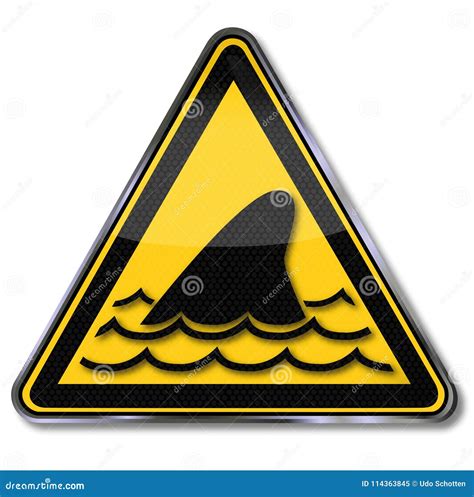 Sharks and dorsal fin stock vector. Illustration of coast - 114363845