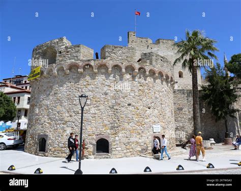 CESME IZMIR TURKEY MAY 20 Unidentified People Walking By The Historic