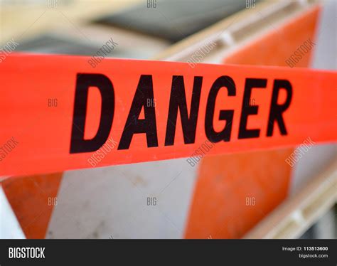 Red Danger Sign Tape Image & Photo (Free Trial) | Bigstock