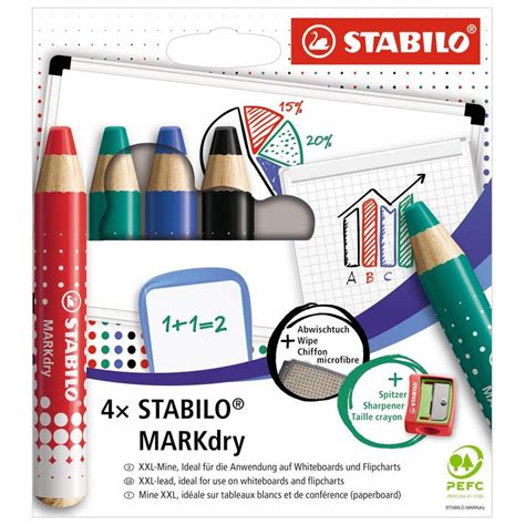 Stabilo Markdry Crayon Pour Tableaux Blancs Tui De Pi Ces En