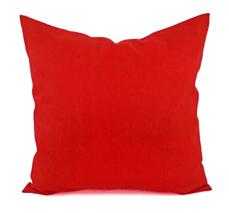 Solid Red Pillow Cover Red Decorative Pillow Cover Linen Etsy