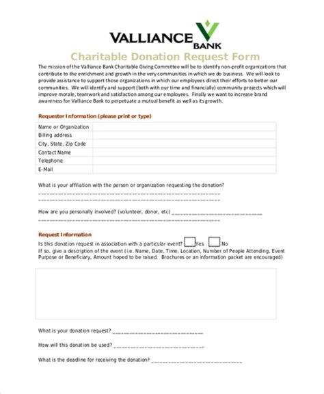 FREE 12 Sample Donation Request Forms In PDF Word Excel Charitable