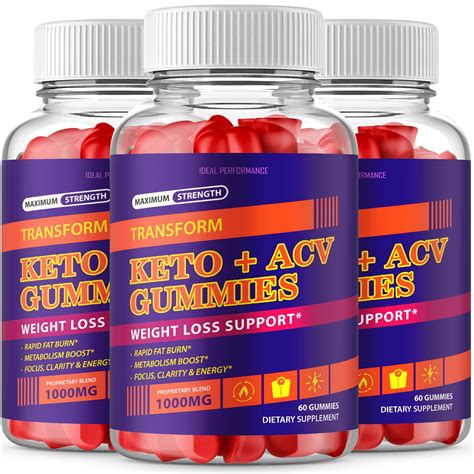 3 Pack Keto ACV Gummies Transform Keto ACV Gummies Advanced Transform