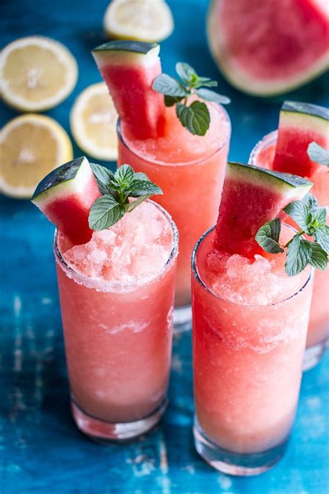 Refreshing Pink Watermelon Lemonade Slushies