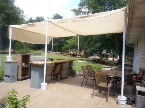 9 Best Stuff I Ve Made Built Pvc Pipe Canopy For Backyard Bar And Grill Images On Pinterest