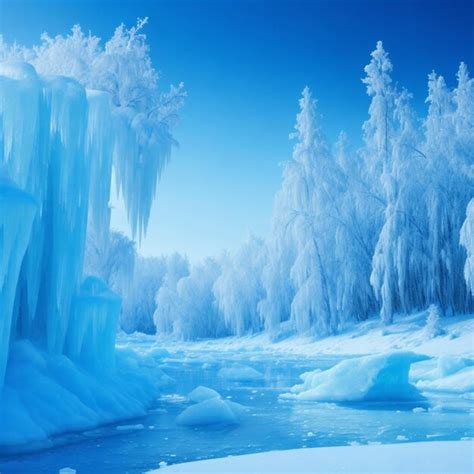 Premium AI Image | frozen lake background