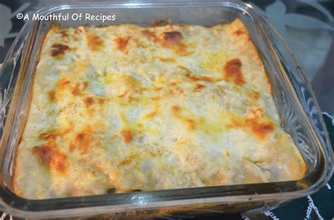 A Mouthful Of Recipes: Chicken Mushroom Lasagna with Bechamel Sauce