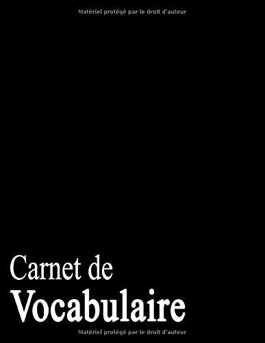 Buy Carnet De Vocabulaire Cahier De Vocabulaire De Pages