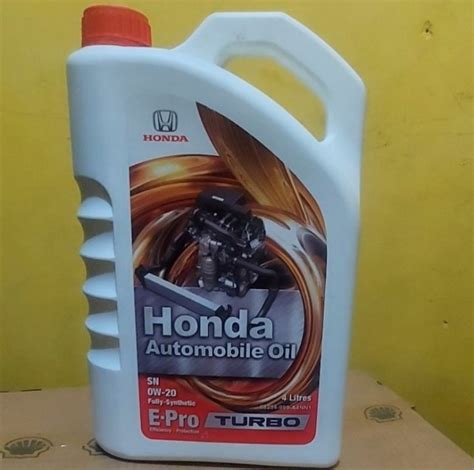 Oli Mobil Honda E PRO TURBO SN FULL SINTETIC 0w20 Galon 4L Lazada