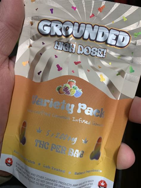 Grounded High Dose Gummy Cocks Variety Pack 1000mg Thc Speed Greens