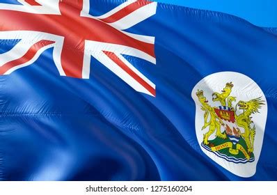 British Hong Kong Flag 3d Waving Stock Illustration 1275160204