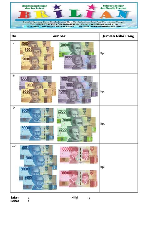 Soal Matematika Kelas 2 Sd Tentang Mata Uang Homecare24