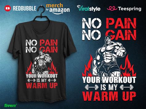 Gym T Shirt Design Template