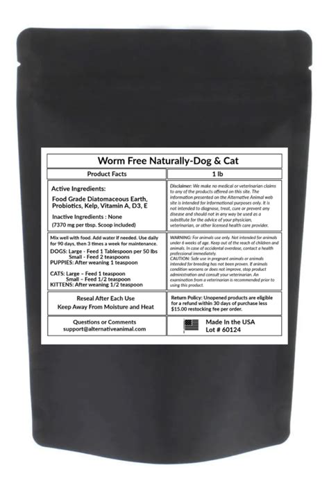 Natural Dog Wormer Worm Free Naturally