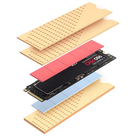 JEYI Copper M 2 HeatSink 3pcs 2280 SSD Copper Cooler Solid State Disk