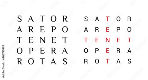 SATOR AREPO TENET OPERA ROTAS. The famous antique palindrome. Flat ...