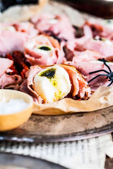 Halloween Antipasto Eyeballs Appetizer Xoxobella