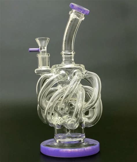 2019 Vortex Recycler Bong Dab Oil Rigs Glass Water Pipes With 12