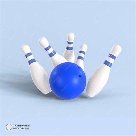 Premium Psd Bowling Ball And Pins Icon Isolated 3d Render Illustration