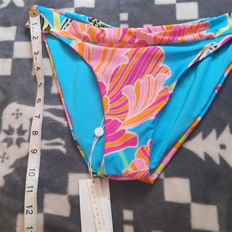 Trina Turk NWT 70 S Floral Neon Print Bikini Bottoms Depop