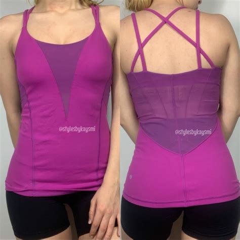 Lululemon Athletica Tops Lululemon Hot Pink Strappy Back Tank Top Poshmark