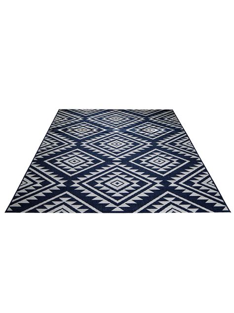 Aztec Flachgewebe Teppich Von Kibek In Blau