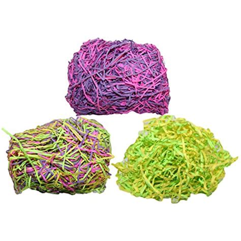 Set Of 6 Oz Paper Easter Grass 3 Beautiful Colors Beautiful Easter Grass Perfect For Easter