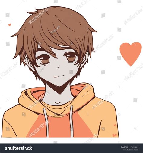 Anime Boy Wearing Hoodie Part 7 Stock Illustration 2277891003 ...