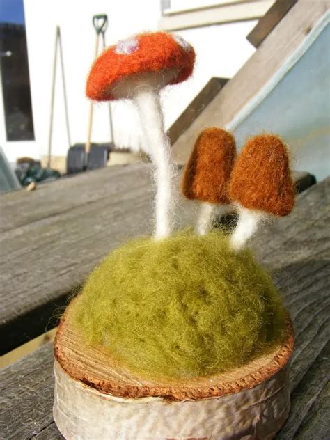 Needle Felted Mushroom Tutorial Monkey And Mouse