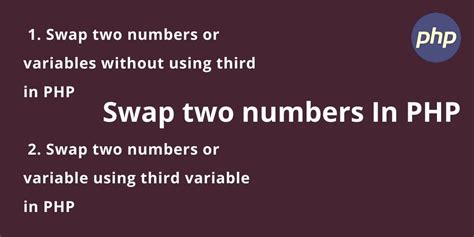 PHP Program To Swap Two Variables Tuts Make