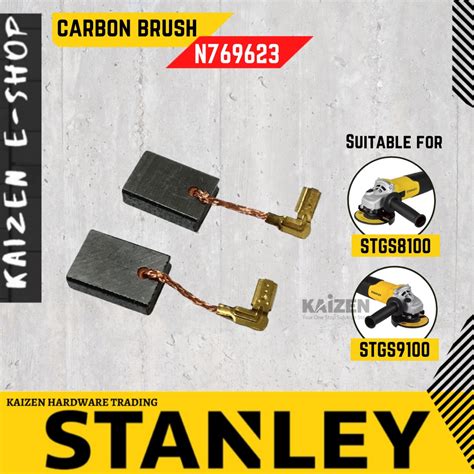 Stanley N769623 Carbon Brush Pair For Stgs8100 Stgs9100 Angle Grinder [ Spare Parts ]