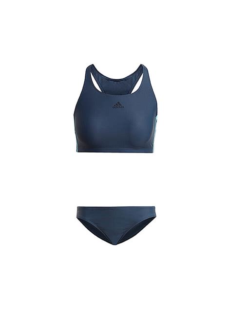 ADIDAS Damen Bikini Performance Fit 2 Piece 3 Streifen Blau