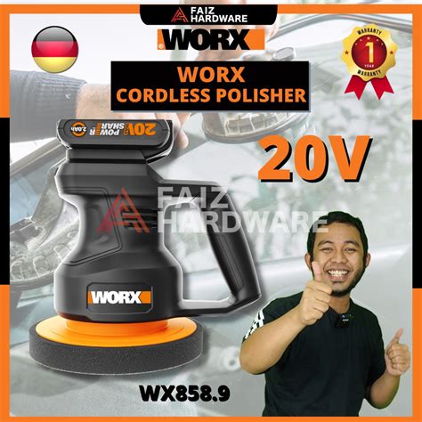 Wx Worx Electric Polisher Mesin Polish Kereta Tanpa Wayar