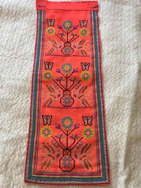 VINTAGE Embroidery Hmong Tapestry Cross Stitch Hand Stitch Etsy