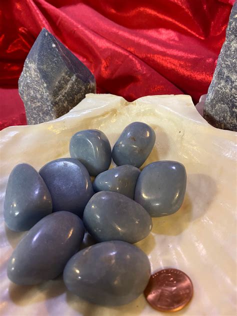 Angelite Tumbled Angelite Angel Stone Tumbled Stones Etsy