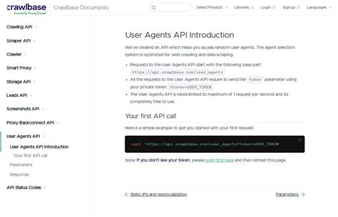 user agents api api apislist