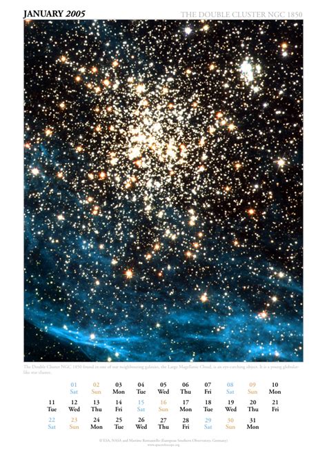 January 2005 The Double Cluster NGC 1850 ESA Hubble