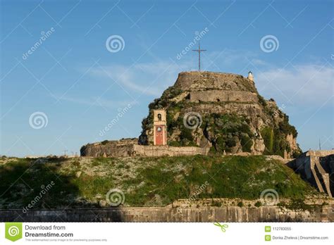 The Old Venetian Fortress In Kerkyra Corfu Island Greece Stock Image