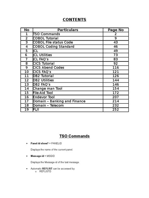 Mainframe Refresher Part 2 Pdf Array Data Structure Database Index