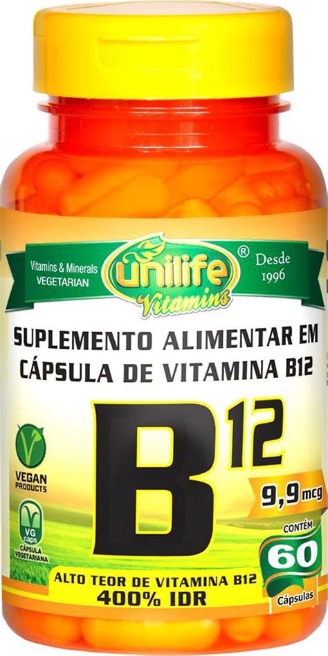 Vitamina B Cianocobalamina Unilife C Psulas Vegano Casa Veg