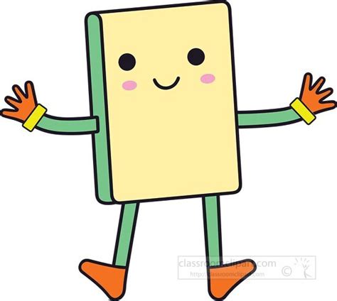 Shapes Clipart-rectangle shape cute cartoon character