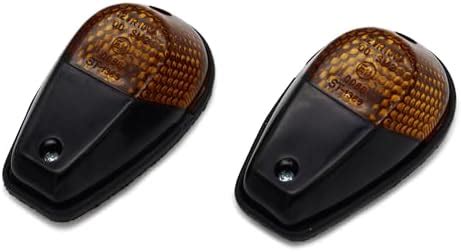 Bike It Flush Fit Motorrad Verkleidungs Blinker Rauchglas Schwarz