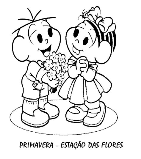 Desenho Da Primavera Para Colorir Turma Da Monica - PRIMAVERA TURMA DA MÔNICA 40 ATIVIDADES E DESENHOS PARA COLORIR ...