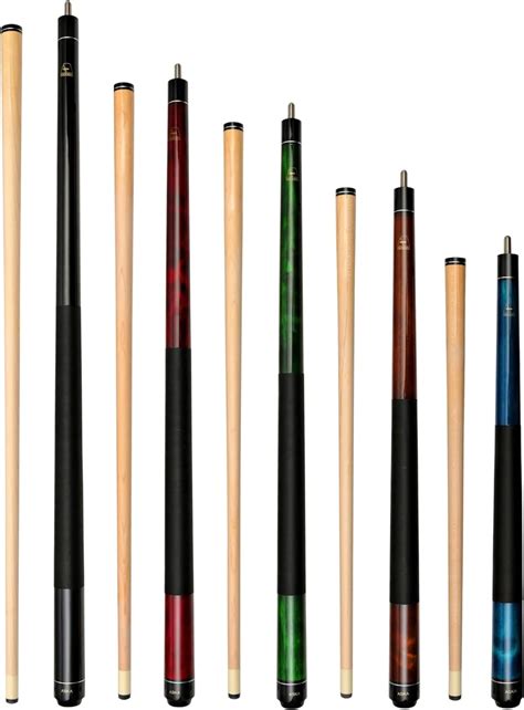 Set of 5 Aska Short Maple Billiard Pool Cue Sticks, LS5. Mixed Lengths ...